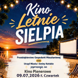 Kino letnie na plaży w Sielpi