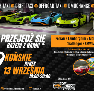 Charytatywny piknik motoryzacyjny na koneckim rynku
